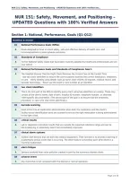 NUR 151&colon; Safety&comma; Movement&comma; and Positioning &ndash;&NewLine;UPDATED Questions with 100&percnt; Verified Answers
