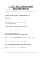 CCI RCS Study Guide 2026 with Complete Solutions