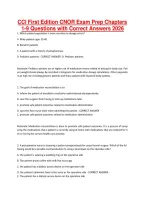 CCI First Edition CNOR Exam Prep Chapters 1-9 Questions with Correct Answers 2026