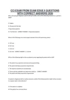 Cci Exam From Exam Edge Ii Questions With Correct Answers 2026
