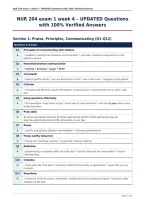 NUR 204 exam 1 week 4 &ndash; UPDATED Questions&NewLine;with 100&percnt; Verified Answers&NewLine;