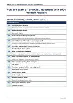 NUR 204 Exam 9 &ndash; UPDATED Questions with 100&percnt;&NewLine;Verified Answers