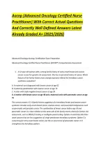 Aocnp &lpar;Advanced Oncology Certified Nurse Practitioner&rpar; With Correct Actual Questions And Correctly Well Defined Answers Latest Already Graded A&plus;&period;pdf&NewLine;&NewLine;