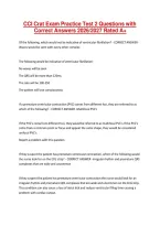 CCI Crat Exam Practice Test 2 Questions with Correct Answers 2026-2027 Rated A&plus;