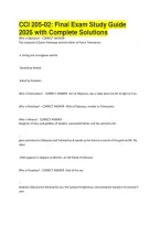 CCI 205-02 Final Exam Study Guide 2026 with Complete Solutions&period;