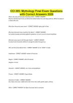 CCI 205- Mythology Final Exam Questions with Correct Answers 2026&period;