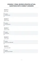Spanish 1 Final Review Updated Actual&NewLine;Questions With Correct Answers
