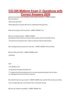 CCI 205 Midterm Exam 2- Questions with Correct Answers 2026&period;