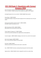 CCI 150 Exam 2- Questions with Correct Answers 2026