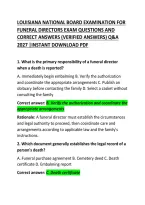 Louisiana National Board Examination for Funeral Directors Exam Questions and Correct Answers 2026 &ndash; Complete Practice Test and Study Guide