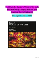 Test Bank for Becker&rsquo;s World of the Cell&comma; 10th Edition by Gregory Bertoni&comma; Jeff Hardin & Lewis Kleinsmith