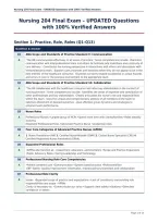 Nursing 204 Final Exam &ndash; UPDATED Questions&NewLine;with 100&percnt; Verified Answers&NewLine;