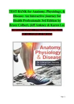 Test Bank for Anatomy&comma; Physiology & Disease&colon; An Interactive Journey for Health Professionals&comma; 3rd Edition