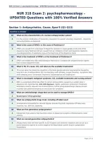 NUR 318 Exam 2&colon; psychopharmacology &ndash;&NewLine;UPDATED Questions with 100&percnt; Verified Answers