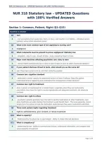 NUR 318 Statutory law &ndash; UPDATED Questions&NewLine;with 100&percnt; Verified Answers