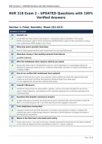 NUR 318 Exam 2 &ndash; UPDATED Questions with 100&percnt;&NewLine;Verified Answers