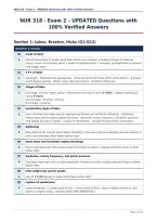NUR 318 - Exam 2 &ndash; UPDATED Questions with&NewLine;100&percnt; Verified Answers