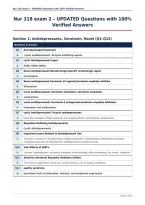 Nur 318 exam 2 &ndash; UPDATED Questions with 100&percnt;&NewLine;Verified Answers