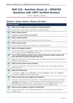 NUR 318 - Nutrition &lpar;Exam 3&rpar; &ndash; UPDATED&NewLine;Questions with 100&percnt; Verified Answers