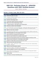 NUR 318 - Perfusion &lpar;Exam 3&rpar; &ndash; UPDATED&NewLine;Questions with 100&percnt; Verified Answers