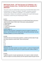 NIH Stroke Scale - All Test Groups A-F &lpar;Patients 1-6&rpar; &vert;Complete Answer Key &vert; Verified and Fully Updated for 2026&sol;2027