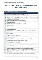 Nur 330 Final &ndash; UPDATED Questions with 100&percnt;&NewLine;Verified Answers