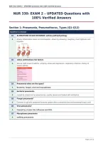NUR 330&colon; EXAM 2 &ndash; UPDATED Questions with&NewLine;100&percnt; Verified Answers