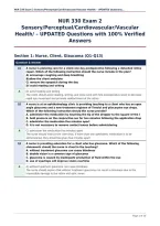 NUR 330 Exam 2&NewLine;Sensory&sol;Perceptual&sol;Cardiovascular&sol;Vascular&NewLine;Health&sol; &ndash; UPDATED Questions with 100&percnt; Verified&NewLine;Answers&NewLine;