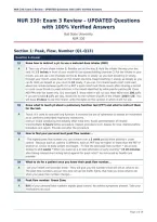 NUR 330&colon; Exam 3 Review &ndash; UPDATED Questions&NewLine;with 100&percnt; Verified Answers
