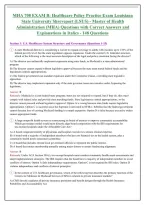 MHA 708 Practice Exam Questions and Answers 2026-2027
