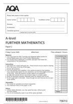 AQA A Level Further Mathematics Paper 2 2026