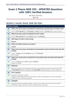 Package deal For NUR 330 EXAMS all with UPDATED Questions and 100&percnt; Verified Answers