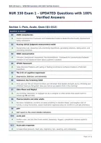 NUR 330 Exam 1 &ndash; UPDATED Questions with 100&percnt;&NewLine;Verified Answers