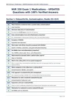 NUR 330 Exam 1 Medications &ndash; UPDATED&NewLine;Questions with 100&percnt; Verified Answers