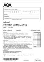 AQA A Level Further Mathematics Paper 3D &lpar;Discrete&rpar; &ndash; June 2026