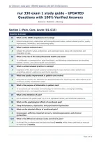 nur 330 exam 1 study guide &ndash; UPDATED&NewLine;Questions with 100&percnt; Verified Answers