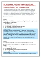 DC Groundwater Technician Exam 2026&sol;2027 &vert; 300 Verified Questions & Correct Answers With Rationales&vert; DOEE Certification Prep &vert; Instant Download 