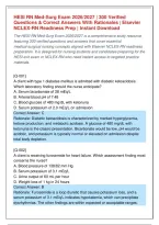 HESI RN Med-Surg Exam 2026&sol;2027 &vert; 300 Verified Questions & Correct Answers With Rationales &vert; Elsevier NCLEX-RN Readiness Prep &vert; Instant Download 