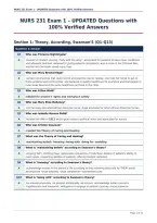 NURS 231 Exam 1 &ndash; UPDATED Questions with&NewLine;100&percnt; Verified Answers