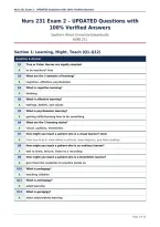 Nurs 231 Exam 2 &ndash; UPDATED Questions with&NewLine;100&percnt; Verified Answers