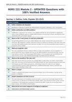 NURS 231 Module 2 &ndash; UPDATED Questions with&NewLine;100&percnt; Verified Answers&NewLine;
