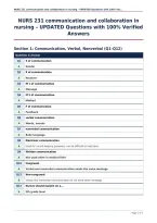 NURS 231 communication and collaboration in&NewLine;nursing &ndash; UPDATED Questions with 100&percnt; Verified&NewLine;Answers