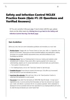 Safety and Infection Control NCLEX Practice Exam &lpar;Quiz &num;1&colon; 25 Questions and Verified Answers&rpar; 