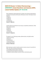 NUR 210 Exams 1-4 Galen Pharmacology &ndash; &NewLine;&lpar;2026&sol;2027&rpar; Actual Questions and Answers &lpar;PDF&rpar;&period; &NewLine;Latest Verified Update &lpar;A&plus; Assured&rpar;