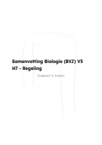 Samenvatting Biologie H7 &vert; Regeling &vert; VWO &vert; 2026&sol;2027