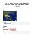 Test 8-5&colon; Speed&comma; Velocity And Acceleration&NewLine;Updated Actual Questions With Correct&NewLine;Answers