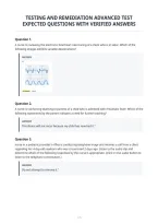 Testing And Remediation Advanced Test&NewLine;Expected Questions With Verified Answers