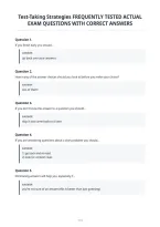 Test-Taking Strategies Frequently Tested Actual&NewLine;Exam Questions With Correct Answers