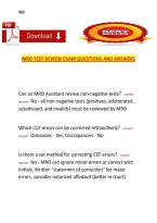 MRO Test Review &ndash; Exam Questions and Answers&comma; Comprehensive Study Guide