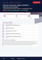  NSG 527 Psychopathology Advanced Clinical Modalities Final Exam Wilkes 2026&sol;2027 &ndash; Questions and Answers &vert; Complete Verified Answers &vert; Detailed Rationales &ndash; Pass Guaranteed &ndash; A&plus; Graded 